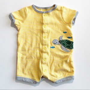 Carter’s Yellow Striped Turtle Romper